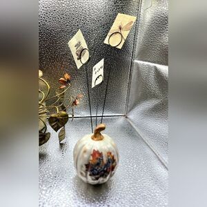 "5/$25" Pumpkin Salt Shaker Turned Ephemera/Photo Holder